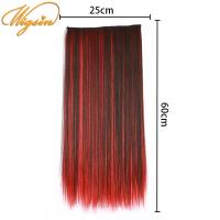 Extensiones De Cabello Sintético WIGSIN 24 Pulgadas Recto Resistente Al Calor Fibra De Cabello Para Cosplay Pieza Unica Para Mujeres - details 1