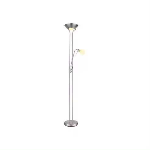 CRISTAL RECORD Lámpara de Pie con Dos Luces - Varia Níquel - 1