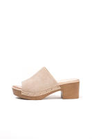 Lyla Wang Sandalias mujer mules con tacón alto y plataforma efecto madera con tachas y plantilla acolchada - details 34