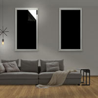 Cortinas De Blackout Completo Mejoradas Con Cinta Mágica Bloqueo De Calor Y UV Desmontable Película De Ventana DIY Cubierta De Ventana Sombreada Cortinas Modernas - details 2