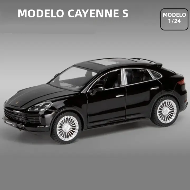 Modelo De Coche Porsches Cayenne Turbo S De 1:24 En Aleación Con Sonido Y Luz Vehículo De Juguete De Metal Para Colección Y Regalo Para Niños - 1