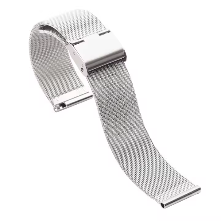 Correa De Reloj Universal De Malla Metálica Quick Release Para Samsung Galaxy Huawei 22mm 20mm Con Cierre Rápido De Anillo De Milán Para Hombres Y Mujeres - 1