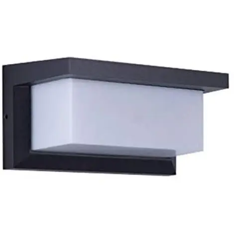 Aplique de pared LED para exterior, 18 W, resistente al agua, aluminio antracita, iluminación decorativa. - 1