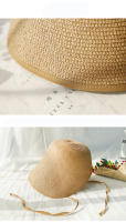 Sombrero De Paja Elegante Para Mujer FS Con Lazo Protección Solar Gran Alas Anchas Sombrero De Playa Estilo Cloche Fedora Chapeau Femme Para Fiestas - details 6