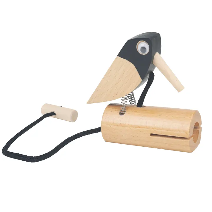Juguete Educativo Para Niños Orff Birdsong Instrumento Musical Efecto Sonido Carpintero Regalo De Navidad Madera Abeto - 1