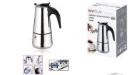 Cafetera expreso italiana con filtro de acero inoxidable, herramienta percoladora de 200/300/450/600Ml, cafetera Moka - details 20
