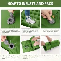 Manta De Dormir Inflable Para Camping De 4 Pulgadas Con Almohada Y Bomba Integrada Para Viajes Senderismo Escalada - details 3