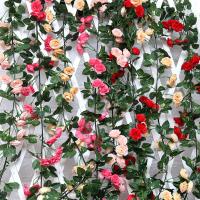Corona De Flores Artificiales Rosas 180cm Para Decoración De Bodas Y Fiestas Guirnalda De Pared Para Hogar Y Habitaciones - details 1