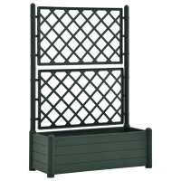 vidaXL Jardinera con enrejado PP 100x43x142 cm  Color Blanco,  Moca,  Antracita y mas - details 4