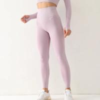 Leggings Deportivos Sin Costuras Para Mujer Cintura Alta Elástica Sólida Yoga Gimnasio Entrenamiento Pantalones De Correr Accesorios De Gimnasio - details 27