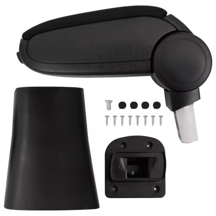 vidaXL Reposabrazos para coche ABS negro 16x36x(41-57) cm - 1