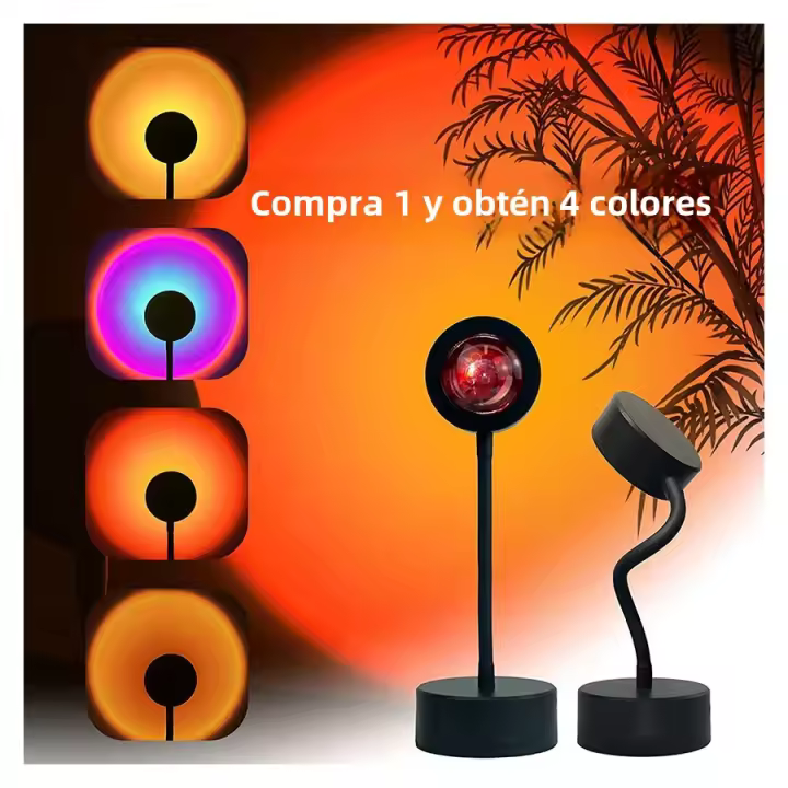 Lámpara De Pared USB Proyector De Atardecer Luz De Ambiente Para Sala De Estar Y Dormitorio Decoración De Habitación Barra Fotografía Fondo - 1