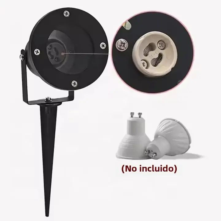 Lámpara De Jardín GU10 Impermeable Para Paisaje Y Camino Con Pico Luz De Spot Incluida Instalación Auto-contenida LED Bulbo No Incluido - 1