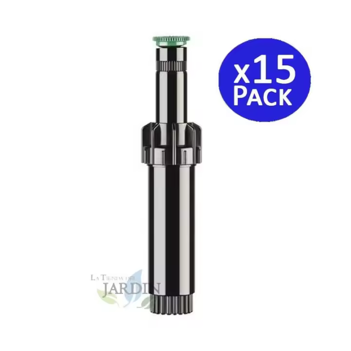 Suinga Pack 15 Difusores de Riego Hunter PSU-02-17A con Alcance de 5,2 Metros y Tobera de Ángulo Regulable - 1