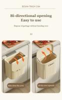 Basurero Colgante Con Tapa Gran Capacidad Para Cocina Ecológico Y Práctico Bins De Residuos De Pared Montado Basura - details 3