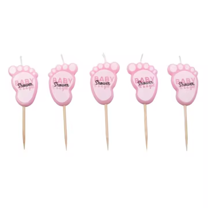 Velas Pies Rosas - Incluye Clavo - Material Parafina - 1