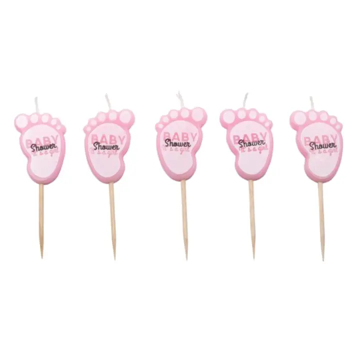 Velas Pies Rosas - Incluye Clavo - Material Parafina - 1