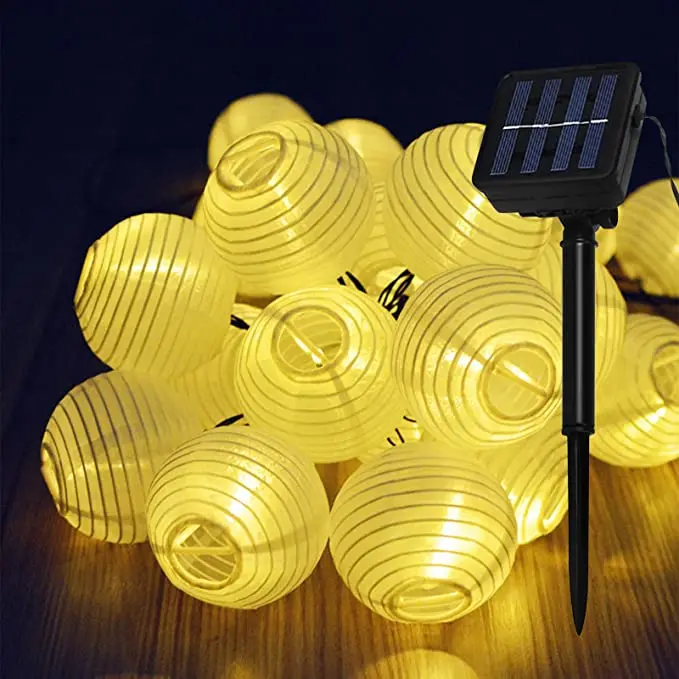 Lámpara De Luces De Hiedra Solar Impermeable 6.5M 30 LED Para Exterior Decoración De Jardín Puerta De Verano Navidad - 1