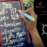 Pixcolor -  Portatizas de varios colores disponibles, ajustable de Ø 9 mm | Soporte para tizas mecánico para escribir en pizarras  | Disponible en azul, rojo y amarillo - details 0