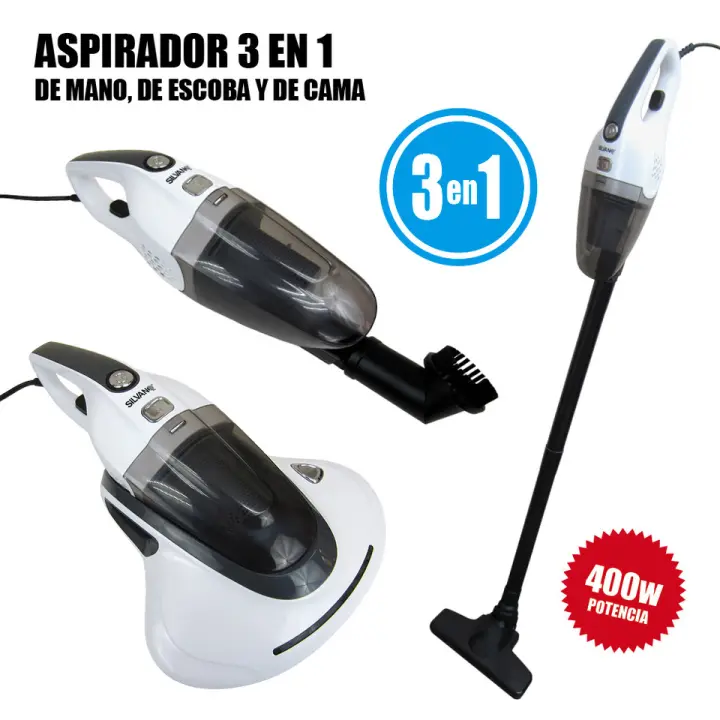 ASPIRADOR CICLÓNICO 3 EN 1 FILTRO HEPA, ASPIRADOR DE MANO ESCOBA Y CAMA 3 EN 1  CON LUZ UV, ASPIRADOR DE MANO ESCOBA Y CAMA TODO EN 1, ASPIRADOR 3 EN 1 DE ESCOBA DE MANO O DE CAMA,  ASPIRADOR CICLÓNICO 3 EN 1 FILTRO HEPA, ASPIRADOR DE MANO ESCOBA Y CAMA - 1