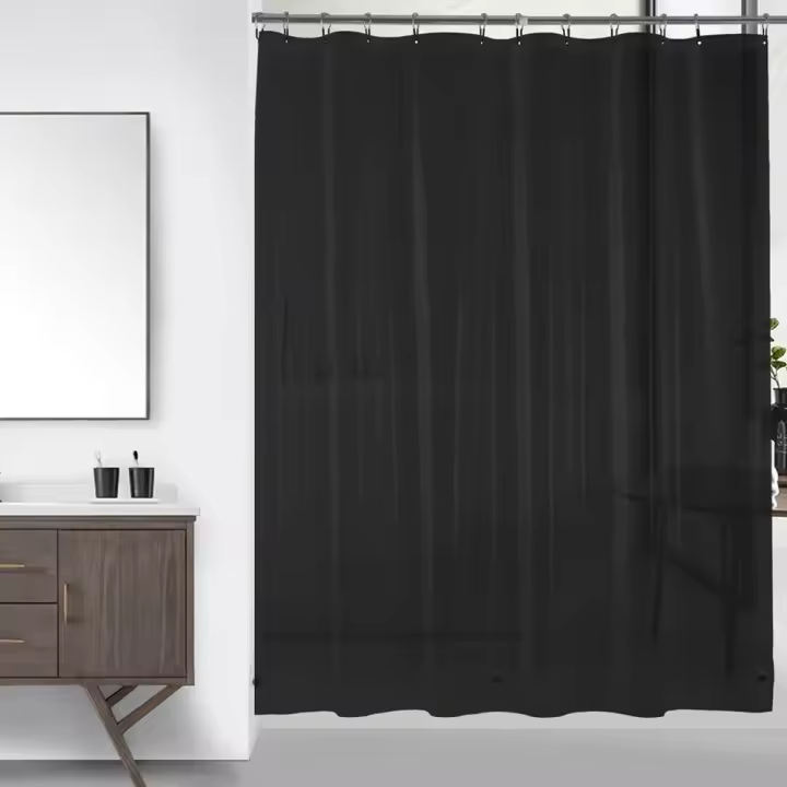 Cortina de Ducha transparent with Ganchos, forro impermeable, Moho, PEVA, decoración de baño para el hogar - 1