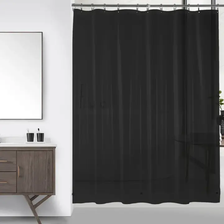 Cortina de Ducha transparent with Ganchos, forro impermeable, Moho, PEVA, decoración de baño para el hogar - 1