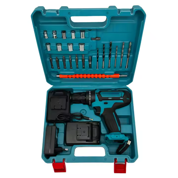 Taladro Atornillador Inalámbrico Recargable 48V with Accesorios y Maletín - Potencia y Versatilidad para Proyectos de Bricolaje - 1