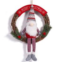 Corona De Navidad Artificial Vines Sin Cara Con Guirnalda Para Adornos De Año Nuevo Xmas Navidad Decoración De Casa - details 5