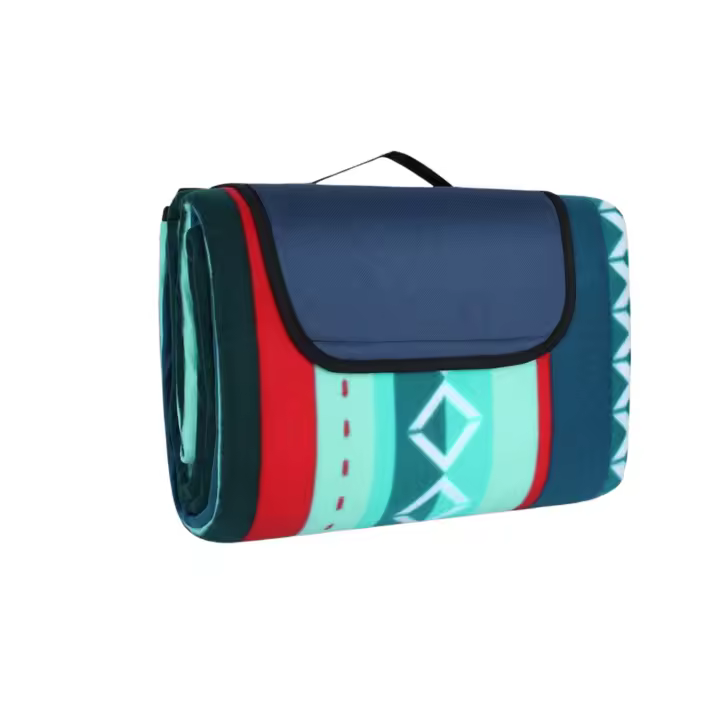 Manta de picnic impermeable de 200 x 200 cm - Manta de picnic al aire libre - Estera de picnic de lana aislada - Manta de picnic grande con asa de transporte - 1