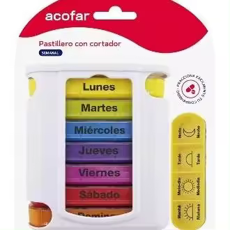 Acofar Pastillero Semanal Con Cortador - 1