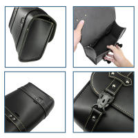 Bolsa De Sillín Para Motocicleta Honda CMX300 CMX500 Y Harley Sportster XL883 XL1200 Almacenamiento Lateral De Equipaje Y Herramientas Material De Cuero PU Y Hebilla De Libera Cierre Rápido - details 19