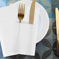 50Pcs Napkins De Sensación De Lino Desechables Con Bolsillo Para Cuchillo Y Tenedor Preflejados Como Servilletas De Tela Para Boda Y Fiesta - details 4