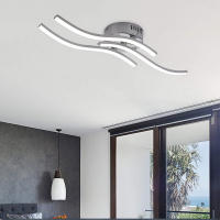 Luz De Techo LED 18W Regulable Con 3 Placas LED Integradas Luz Curva Moderna Para Sala De Estar Dormitorio Pasillo - details 18