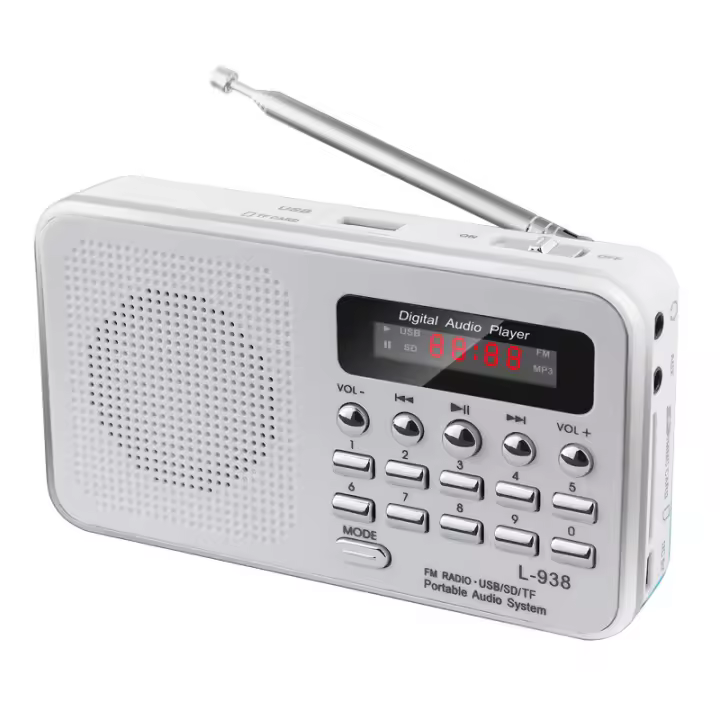 L-938 mini digital portátil FM Radio 3W de potencia de salida/pantalla de visualización de 1,5 pulgadas/Unidad USB de la ayuda - 1