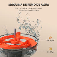 SPORTNOW Máquina de Remo con 6 Niveles de Resistencia al Agua Máquina de Remo para Casa Plegable con Pantalla LCD Ruedas Máquina de Remar para Entrenaminto en Gimnasio Negro - details 3