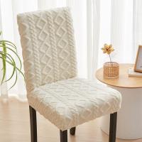 Funda De Silla De Comedor Gruesa Tela Jacquard Suave Cubierta Elástica Para Oficina Silla De Sala De Estar Color Sólido Fundas De Silla Para Boda Y Banquete - details 10