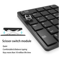 Teclado Numérico Inalámbrico 2.4GHz Recargable Para Contabilidad Financiera Para Laptop Computer Mini Estilo Sin Retroiluminación Interface USB - details 3