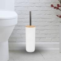 Escobillero Plástico Blanco Ruede Arce Tapa Bambu 9,5x40 cm - details 0