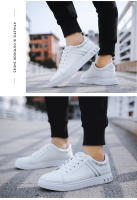 Zapatos Para Hombre Blanco Moda 2024 Cuero Cómodo Casual Planos Tallas Grandes Jóvenes Escuela Patinaje Zapatillas - details 24