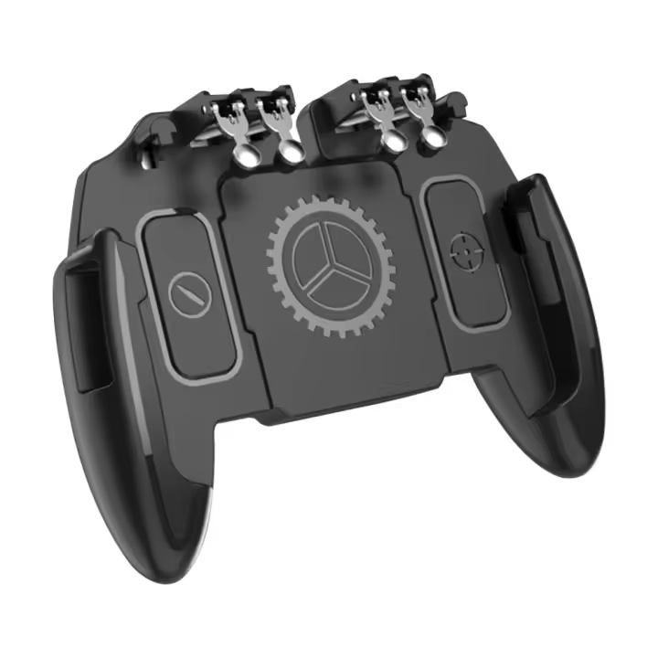 Controlador De Juego PUBG Mobile Joystick L1R1 Trigger Gamepad Para COD iOS Android Seis Dedos Gamepad De Disparo Móvil Con Ventilador De Enfriamiento - 1