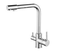 Grifo de cocina giratorio de 360 grados, filtro de agua 3 en 1, grifo de fregadero de acero inoxidable - details 1