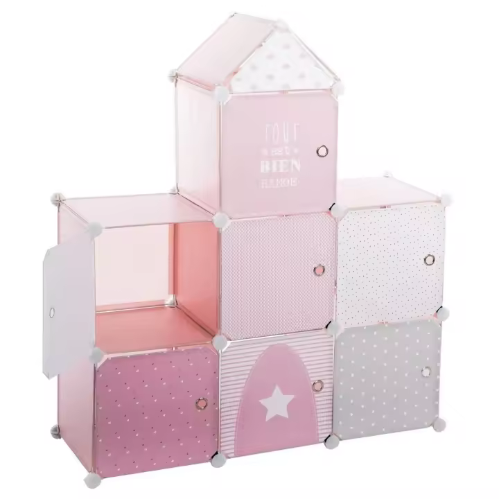 Atmosphera Castillo de Almacenamiento Infantil Rosa | L. 95.5 X D. 32 X H. 109 Cm - 1