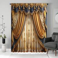 2pcs Cortinas De Encaje Vintage De Lujo En Color Verde Oscuro HD Para Decoración De Hogar Estilo Pastoral Para Sala De Estar Y Dormitorio - details 9