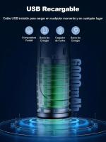 PORCHEDDU Rolgno Aire Compuesto Limpieza PC, Soplador de Polvo Eléctrico 3 Velocidades, 90000 RPM, Soplador de Aire Inalámbrico Recargable with Pantalla LED Y 5 Boquillas A Limpiar Teclado, Coche, Sofá, Cámara - details 2