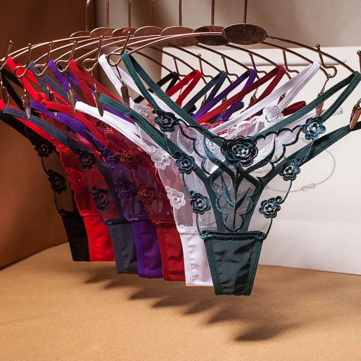 Set de 12Uds Bragas Encaje Mujer sin Costuras Bragas Brasileñas Invisibles Cintura Baja Braguitas Cómodas Transpirables Bragas, 5 Colores Mixtos, Negro x 3Uds, Blanco  x 3Uds, Verde x 2Uds, Rosa Claro x 2Uds Y Color Carne x 2Uds, Experiencia de Uso Cómoda - 1