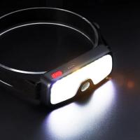 Linterna Frontal LED Recargable Tipo C Con Luz COB Impermeable IPX5 Y Pantalla De Visualización De Batería Para Camping Y Pesca - details 4