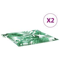 vidaXL Cojines de silla 2 uds tela 50x50x3 cm Cojín Decorativo de Asiento Cojines de muebles de salon - details 0