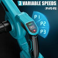 Soplador eléctrico sin escobillas 2 en 1, barredora de jardín de hojas caídas/nieve, inalámbrica, ajustable, 3 velocidades, para batería Makita de 18V (sin batería) - details 5