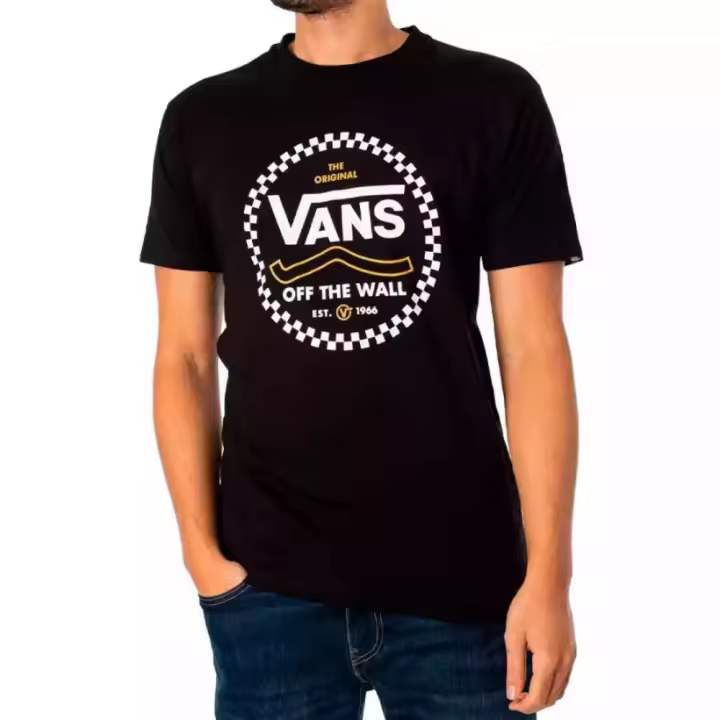 Camiseta Vans Round Off Tee-B  Negro T Shirt Vn000Fjsblk1 - 1