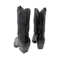 EVA ZORTEON - Nueva Colección! Botín cowboy, de polipiel bordado, de tacón grueso, estable,  con cremallera, Marca TULIPANO. - details 20